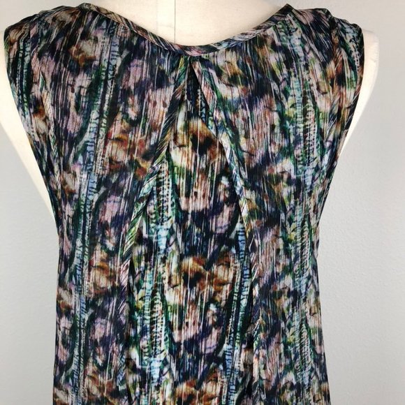 Theyskens' Theory Printed Crepe and Chiffon Tank - Picture 7 of 8